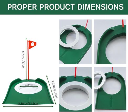 Mini Putting Set, Build Your Own Course at Home, the Office or On the Green, Includes 6 Pack Golf Putting Cups with Flags, 2 Pack Mini Golf Clubs and 10 Pack Foam Golf Balls in Saudi Arabia