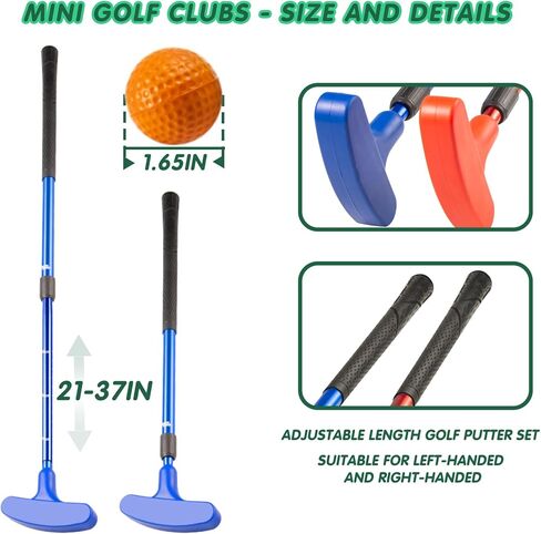 Mini Putting Set, Build Your Own Course at Home, the Office or On the Green, Includes 6 Pack Golf Putting Cups with Flags, 2 Pack Mini Golf Clubs and 10 Pack Foam Golf Balls in Saudi Arabia