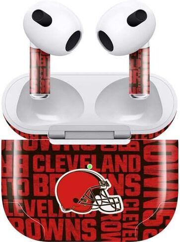 Skinit Decal Audio Skin Compatible with Apple AirPods (3rd Gen, 2021) - Officially Licensed NFL Cleveland Browns - Blast Design in Saudi Arabia