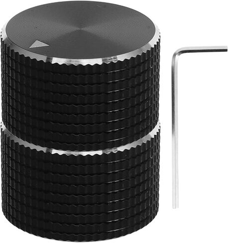 2pcs 25x15mm Aluminum Alloy Knurled Potentiometer Control Knobs for Guitar Bass Volume Tone Adjustment, Precision Audio Amplifier Replacement Accessories in Kuwait
