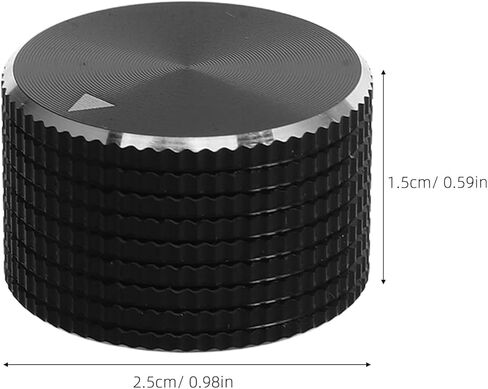 2pcs 25x15mm Aluminum Alloy Knurled Potentiometer Control Knobs for Guitar Bass Volume Tone Adjustment, Precision Audio Amplifier Replacement Accessories in Kuwait