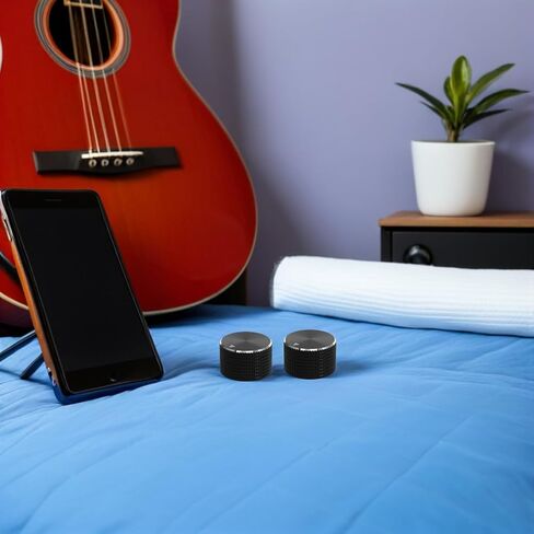 2pcs 25x15mm Aluminum Alloy Knurled Potentiometer Control Knobs for Guitar Bass Volume Tone Adjustment, Precision Audio Amplifier Replacement Accessories in Kuwait