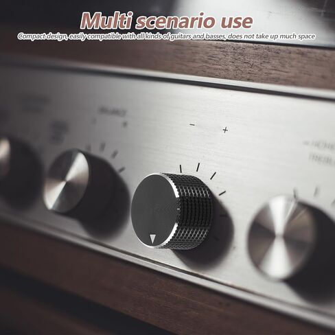 2pcs 25x15mm Aluminum Alloy Knurled Potentiometer Control Knobs for Guitar Bass Volume Tone Adjustment, Precision Audio Amplifier Replacement Accessories in Kuwait