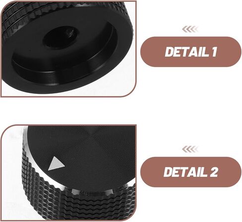 minkissy 2pcs 25x15mm Aluminum Instrument Control Knobs for Electric Guitar Bass, Knurled Metal Potentiometer Volume Tone Knobs, 15mm Height DIY Audio Amplifier Replacement in Kuwait