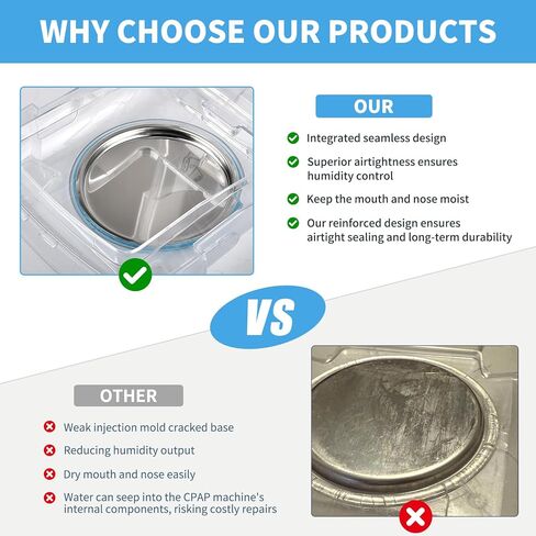 غرفة مياه بديلة مع 20 عبوة مرشحات لـ AirSense 11 وAirCurve 11، وخزان مياه مرطب متوافق مع أجهزة CPAP من سلسلة S11، وحوض HumidAir القياسي، ومستلزمات وملحقات CPAP in Kuwait