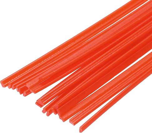 MECCANIXITY 50pcs 8 Inch Plastic Welding Rods PE Welding Strips Welder Rods for Plastic Welder, Car Bumper, Kayak Repair, Red in Saudi Arabia