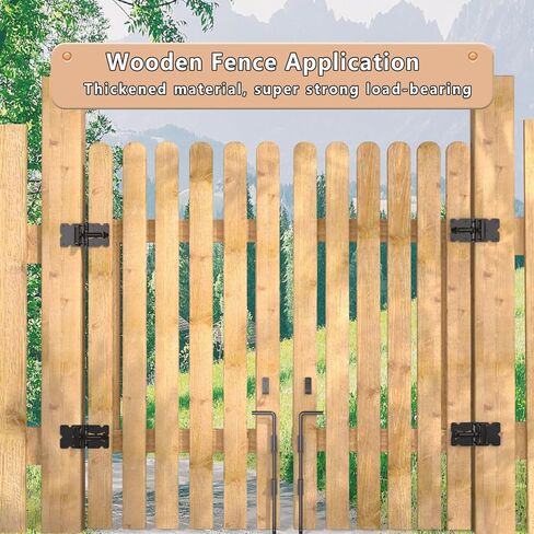 قضيب إسقاط للبوابة مقاس 60.96 سم، مسمار قصب - سهل التركيب، رش بلاستيكي أسود ممتاز - آمن ومتين - مثالي للخشب والفينيل وبوابات الحديقة - مقاوم للتآكل (قضيب-24-2) in Kuwait