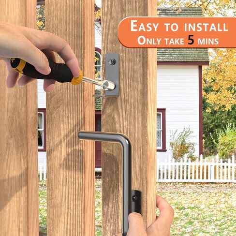 قضيب إسقاط للبوابة مقاس 60.96 سم، مسمار قصب - سهل التركيب، رش بلاستيكي أسود ممتاز - آمن ومتين - مثالي للخشب والفينيل وبوابات الحديقة - مقاوم للتآكل (قضيب-24-2) in Kuwait