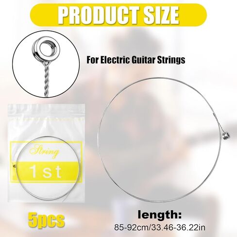 5 PCS Electric Guitar Strings High E 1st Single .010 Gauge, Professional High-Carbon Steel Core Replacement Wires, Durable Anti-Rust Single Strings for Electric Guitar, 5-Pack E String Electric Guitar in Saudi Arabia