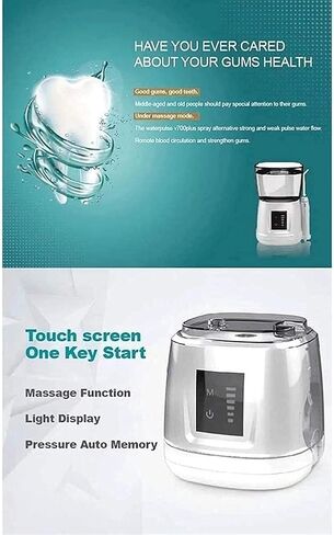 Water Flosser Electric Dental Countertop Professional Oral Irrigator for Teeth, 1000ML Professional Oral Irrigator Family Dental Flosser with 6 Multifunctional Jet Tips in Kuwait