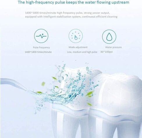 Cordless Water Flosser Rechargeable Portable Oral Irrigator for Travel & Home – 3 Cleaning Modes,USB Charging, IPX7 Waterproof,Dental Oral Irrigator for Home Travel,180ML,White in Kuwait