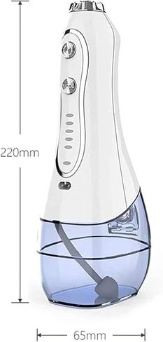 Water Flosser Cordless Dental Oral Irrigator - 300ML Portable and Rechargeable IPX7 Waterproof 5 Modes Water Flosser with Cleanable Water Tank for Home and Travel, Braces & Bridges Care in Kuwait
