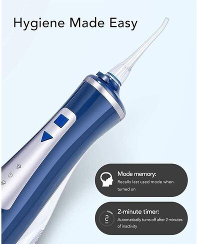 Cordless Water Flosser, Multifunction Portable Dental Oral Irrigator for Teeth, USB Charged, IPX7 Waterproof for Home, Travel,Blue in Kuwait