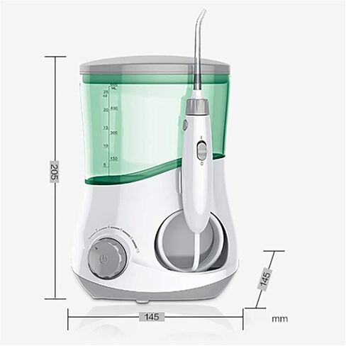 Water Flosser for Teeth, Dental Oral Irrigator with 6 Jet Tips, 600ML Water Tank, Non-Slip Base, Quiet Electric Flosser for Braces Care, Teeth Cleaner in Kuwait
