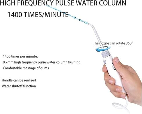 Water Flosser for Teeth, Dental Oral Irrigator with 6 Jet Tips, 600ML Water Tank, Non-Slip Base, Quiet Electric Flosser for Braces Care, Teeth Cleaner in Kuwait