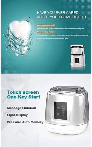 Water Flosser Electric Dental Countertop Professional Oral Irrigator for Teeth, 1000ML Professional Oral Irrigator Family Dental Flosser with 6 Multifunctional Jet Tips in Kuwait