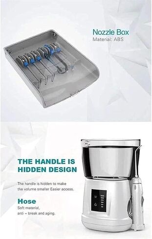 Water Flosser Electric Dental Countertop Professional Oral Irrigator for Teeth, 1000ML Professional Oral Irrigator Family Dental Flosser with 6 Multifunctional Jet Tips in Kuwait