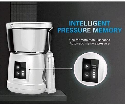 Water Flosser Electric Dental Countertop Professional Oral Irrigator for Teeth, 1000ML Professional Oral Irrigator Family Dental Flosser with 6 Multifunctional Jet Tips in Kuwait