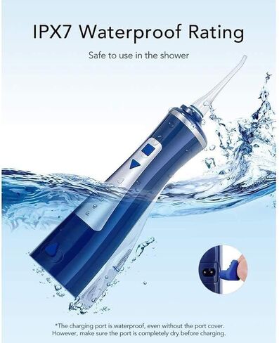 Water Flosser Portable Dental Oral Irrigator with 4 Modes, Rechargeable Waterproof Teeth Cleaner for Home and Travel -220ml Detachable Reservoir in Kuwait