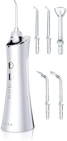 Water Flosser Professional Cordless Rechargeable Dental Oral Irrigator Ultra Water Jet for Teeth Braces Care with 5 Jet Tips 3 Modes IPX7 Waterproof 300ML Water Tank for Travel and Home Use in Kuwait