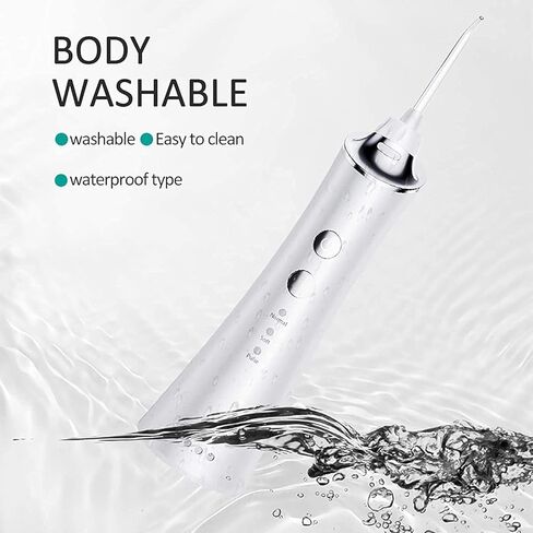 Water Flosser Professional Cordless Rechargeable Dental Oral Irrigator Ultra Water Jet for Teeth Braces Care with 5 Jet Tips 3 Modes IPX7 Waterproof 300ML Water Tank for Travel and Home Use in Kuwait