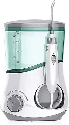 Electric Water Flosser, Cordless Dental Oral Irrigator with 6 Jet Tips & 360° Rotating Nozzle, Smart Timing Teeth Cleaning Tool for Home and Travel in Kuwait