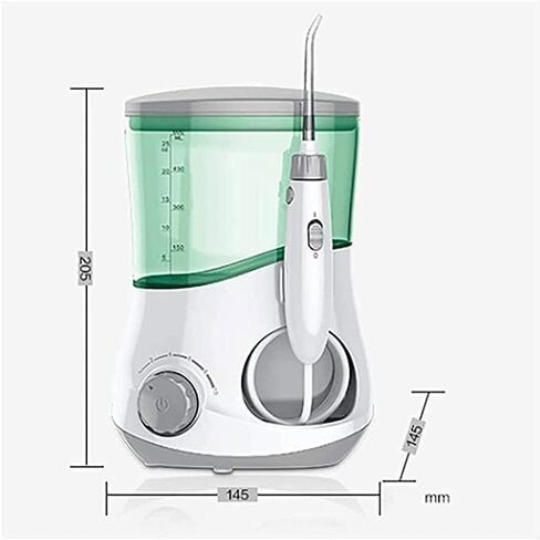 Electric Water Flosser, Cordless Dental Oral Irrigator with 6 Jet Tips & 360° Rotating Nozzle, Smart Timing Teeth Cleaning Tool for Home and Travel in Kuwait