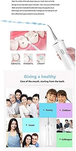Water Flosser for Teeth, 150ML Cordless Dental Oral Irrigator Rechargeable with 3 Modes for Travel, Home and Office in Kuwait