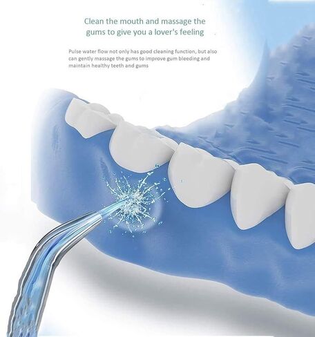 Cordless Water Flosser Rechargeable Portable Oral Irrigator for Travel & Home – 3 Cleaning Modes,USB Charging, IPX7 Waterproof,Dental Oral Irrigator for Home Travel,180ML,White in Kuwait