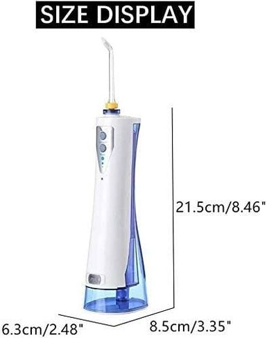 Cordless Water Flosser Rechargeable Portable Oral Irrigator for Travel & Home – 3 Cleaning Modes,USB Charging, IPX7 Waterproof,Dental Oral Irrigator for Home Travel,180ML,White in Kuwait