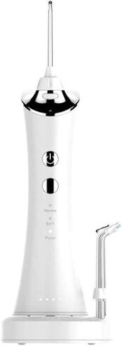 Water Flosser Professional Cordless Dental Oral Irrigator - Portable and Rechargeable Waterproof 4 Modes Water Flosser for Home and Travel, Braces & Bridges Care in Kuwait