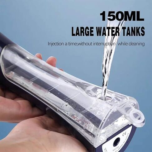 Water Flosser Professional Cordless Dental Oral Irrigator - Portable and Rechargeable Waterproof 4 Modes Water Flosser for Home and Travel, Braces & Bridges Care in Kuwait
