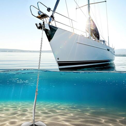 حبل/سلسلة مرساة للركبة، خط مرساة 1/2 بوصة، 100 قدم مع سلسلة G4 مجلفنة بالغمس الساخن 1/4 بوصة، 10 أقدام ومجموعة موصلات دوارة، حبل نايلون ثلاثي الخيوط in Kuwait