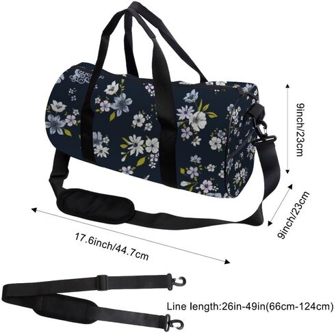 Delicate Bloom Easy Clean Sports Duffel Bags For Men Women Oxford Tote Bags Adjustable Shoulder Strap, Convertible Carry Backpack Cute Travel Bag For Cheer Work Gym Accessories Men in Kuwait
