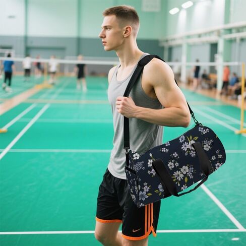 Delicate Bloom Easy Clean Sports Duffel Bags For Men Women Oxford Tote Bags Adjustable Shoulder Strap, Convertible Carry Backpack Cute Travel Bag For Cheer Work Gym Accessories Men in Kuwait