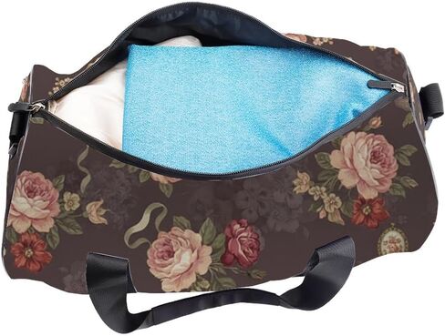 Vintage Rose Floral Packable Womens Bag Oxford Tote Bags Adjustable Shoulder Strap, Convertible Carry Backpack Vintage Gym Bag For Hiking Weekender Gym Backpack in Kuwait