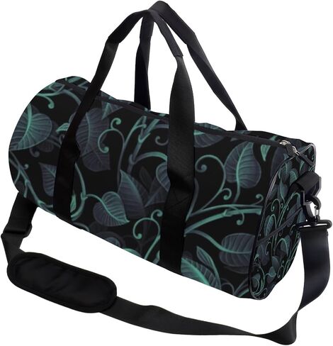 Teal Vine Leaf Easy Clean Duffle Bags For Men Women Oxford Tote Bags Adjustable Shoulder Strap, Convertible Carry Backpack Goth Gym Bag For Basketball Camping Gym Stuff Men in Kuwait