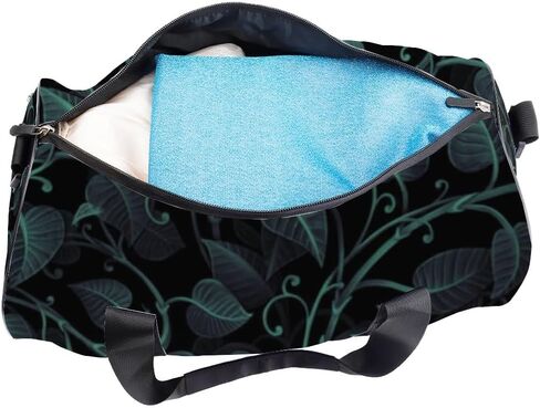 Teal Vine Leaf Easy Clean Duffle Bags For Men Women Oxford Tote Bags Adjustable Shoulder Strap, Convertible Carry Backpack Goth Gym Bag For Basketball Camping Gym Stuff Men in Kuwait