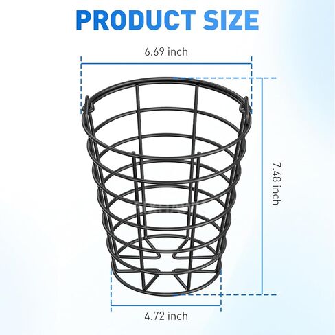 2 Pack Golf Ball Basket with Handle, Metal Range Golf Ball Baskets, Holds 45 Standard Balls(Golf Balls Not Included) in Saudi Arabia