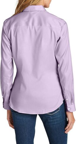 Eddie Bauer Women's Wrinkle-Free Easy Care Long-Sleeve Shirt Solid Chambry XXL in Saudi Arabia