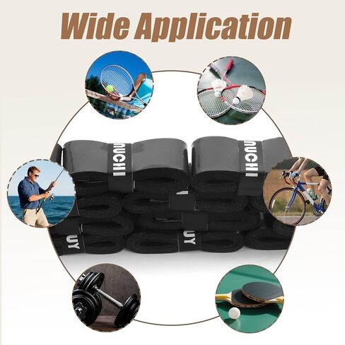 Zorfeter Anti-Slip Tennis Racket Grip Tape, Precut PU Grip Tape Sweat Absorbing Overgrip, Comfortable Handle for Tennis/Badminton/Pickleball/Squash in Saudi Arabia