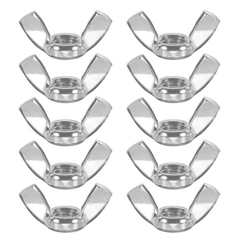 PATIKIL Wing Nuts, 10 Pcs M12 x 1.75 Stainless Steel Butterfly Wing-Nut Fasteners Parts Metric Thread for Repair Install House Furniture Boat, Silver in Saudi Arabia