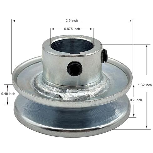 A250-7/8 Single Groove Web Sheaves, v Belt Pulley 7/8 inch bore 2.5" OD,Motor Pulley Carbon Steel for A 4L 3L V-Belts in Saudi Arabia