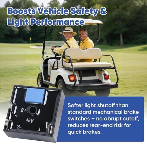 Golf Cart Brake Light Timer Relay 30 Second Delay Replacement - Fits 12V/24V/36V/48V Golf Carts in Saudi Arabia