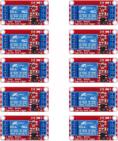 10 Packs 5V One Channel Relay Module Relay Switch with OPTO Isolation High Low Level Trigger. in Saudi Arabia