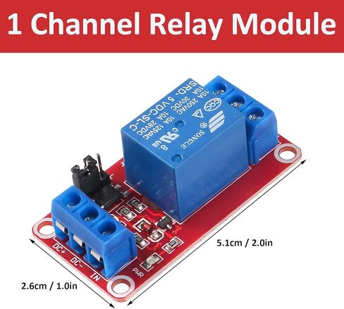 10 Packs 5V One Channel Relay Module Relay Switch with OPTO Isolation High Low Level Trigger. in Saudi Arabia