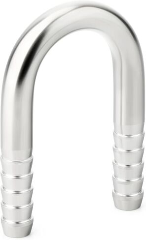 TAISHER 1PCS 304 Stainless Steel 5/8" x 5/8" Hose Barb Fittings, U Shape Joint Splicer Mender Fitting Union for Fuel/AIR/Lquid/Gas with 2PCS Hose Clamp in Saudi Arabia