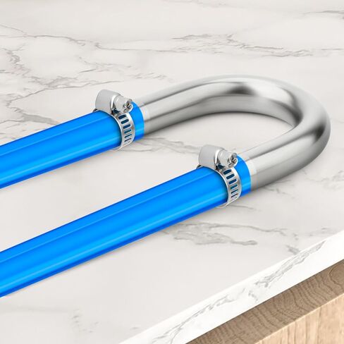 TAISHER 1PCS 304 Stainless Steel 5/8" x 5/8" Hose Barb Fittings, U Shape Joint Splicer Mender Fitting Union for Fuel/AIR/Lquid/Gas with 2PCS Hose Clamp in Saudi Arabia