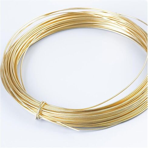 Copper Wire For Wire Wrapping, Brass Round Wire Gold for Beading Craft 5M(1.3mm) in Kuwait
