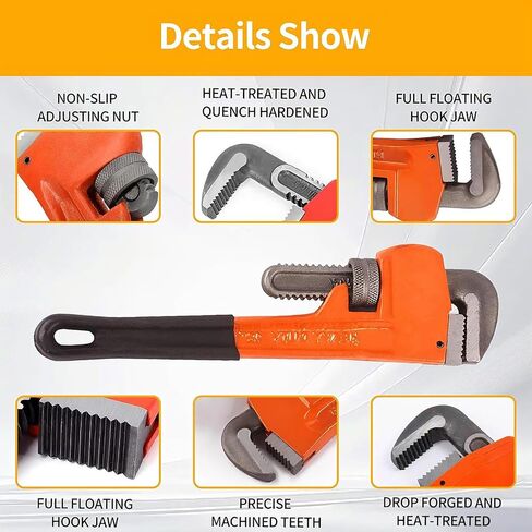 مجموعة وجع الأنابيب لضبط أنابيب Win & Ying ، 2 حزمة 10 '' و 14 '' أدوات السباكة الشاقة في التقديم ، أداة أنابيب الفكين القابلة للتعديل لـ 0.55 ''-2.36 '' /14-60mm duts use in Kuwait